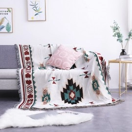 Bohemian Plaid Blanket for Sofa bed Decorative Blanket Outdoor Camping Blanket Boho Sofa cover throw Blanket Picnic With Tassel