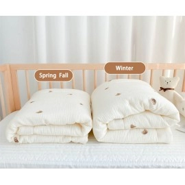 Baby Unisex Baby Plush Mink Blanket Winter Newborn Thermal Soft Fleece Swaddle Wrap Bedding Set Cotton Quilt